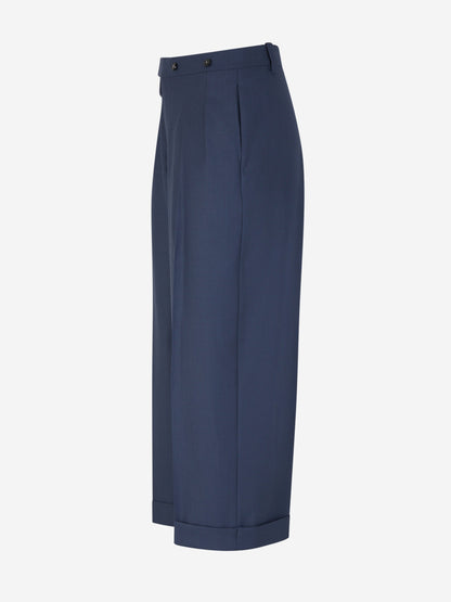 Outlet online Victoria Beckham Mujer Pantalones Formales Capri color Azul Marino sku 761-003502 01 - Foto 2