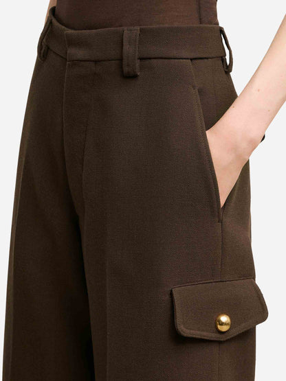Outlet online Ami Paris Mujer Shorts Tailoring Military color Marron Oscuro sku 762-000481 01 - Foto 6