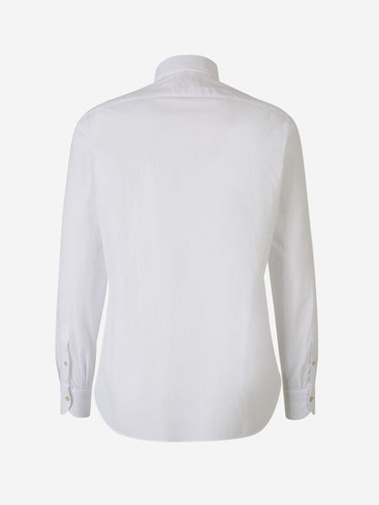 Outlet online Borrelli Hombre Camisa Texturizada Algodón color Blanco sku 531-006219 02 - Foto 2