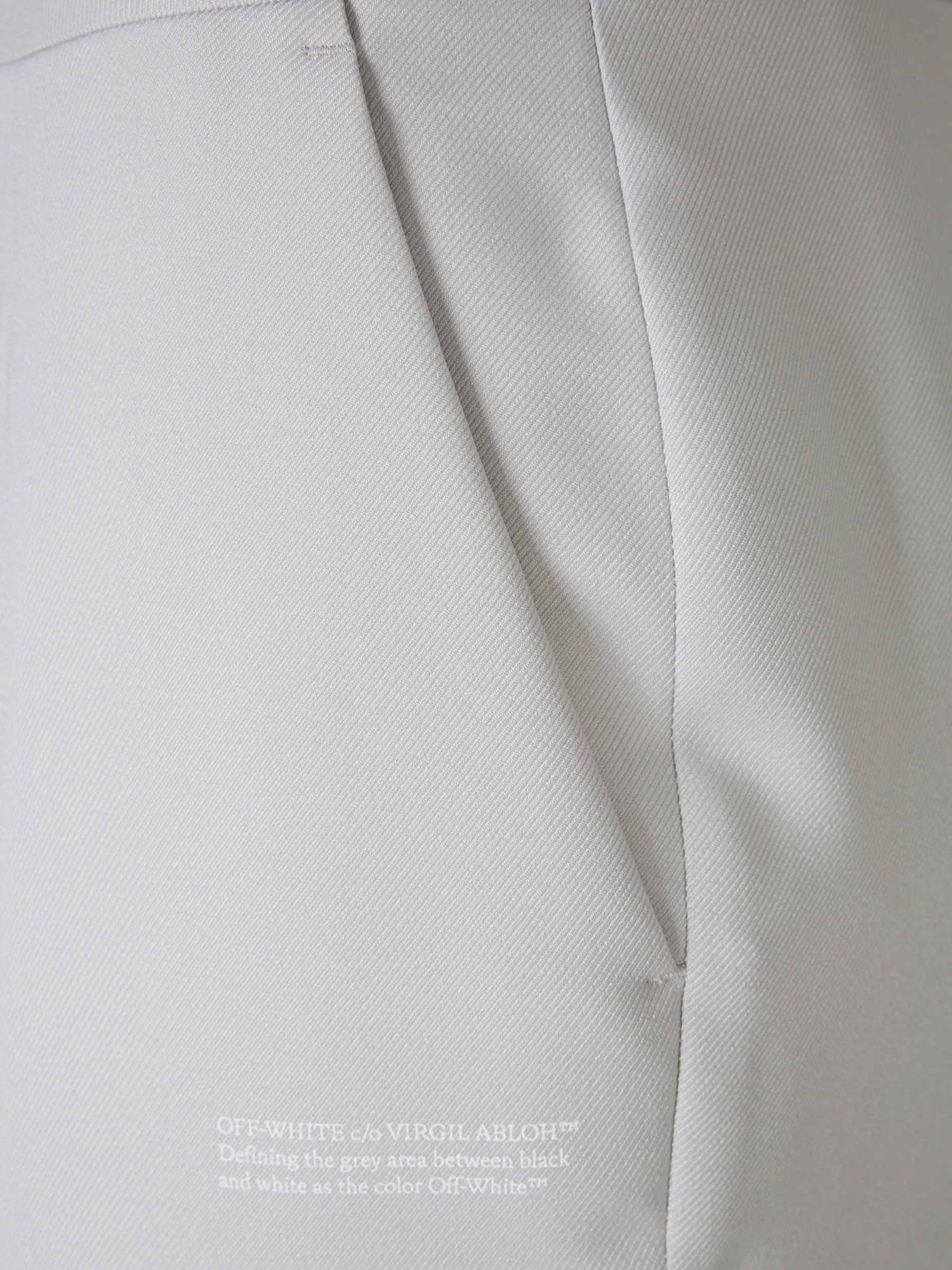 Outlet online Off-White Mujer Pantalones Formales Ajustados color Gris Claro sku 761-003417 01 - Foto 3