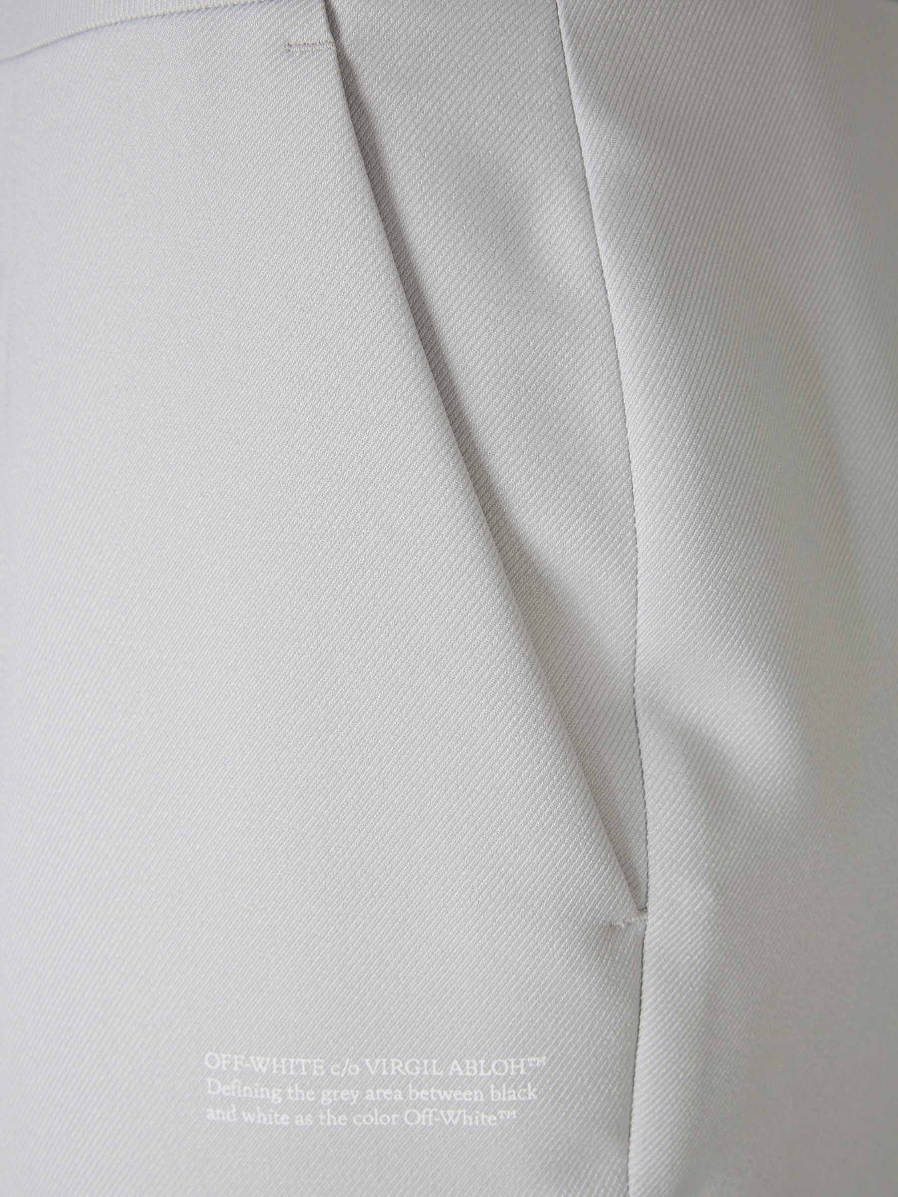 Outlet online Off-White Mujer Pantalones Formales Ajustados color Gris Claro sku 761-003417 01 - Foto 3