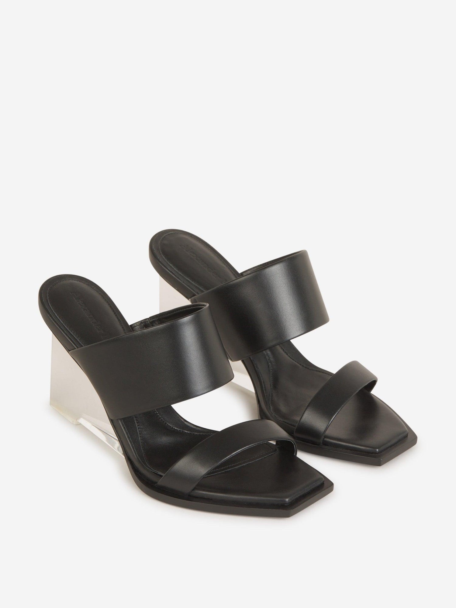 Outlet online Alexander McQueen Mujer Mules Tacón Geométrico color Negro sku 800-005108 01 - Foto 2