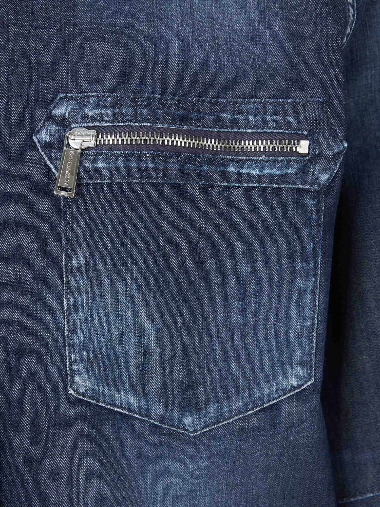 Outlet online Dsquared2 Hombre Camisa Denim Western color Azul Denim Oscuro sku 531-006309 01 - Foto 4