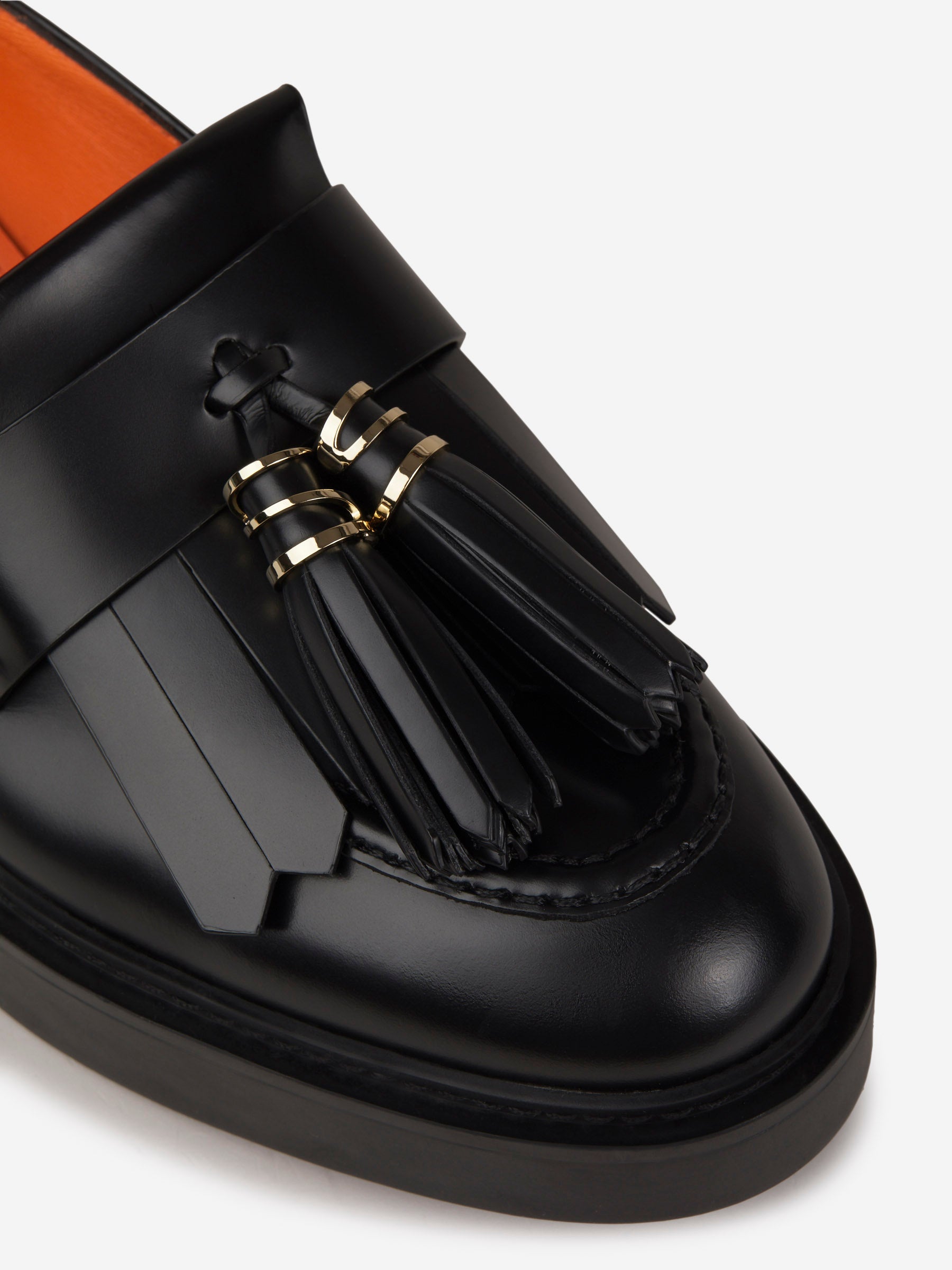 Outlet online Santoni Mujer Mocasines Borlas Piel color Negro sku 800-004808 01 - Foto 4