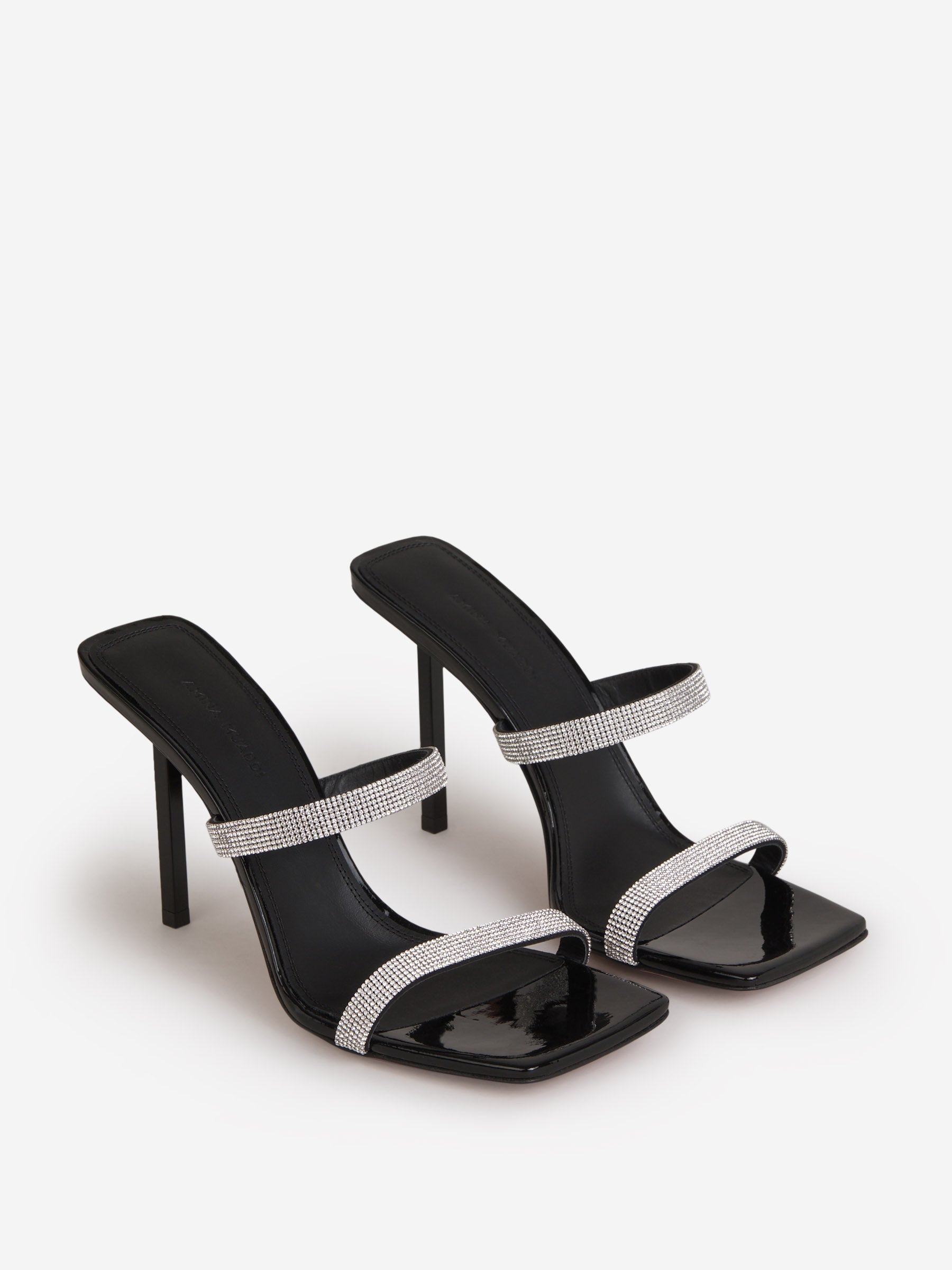 Outlet online Amina Muaddi Mujer Sandalias Rih Aqua color Negro sku 800-004978 01 - Foto 2