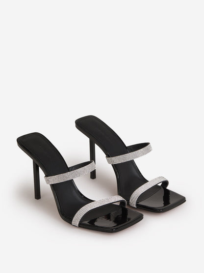 Outlet online Amina Muaddi Mujer Sandalias Rih Aqua color Negro sku 800-004978 01 - Foto 2