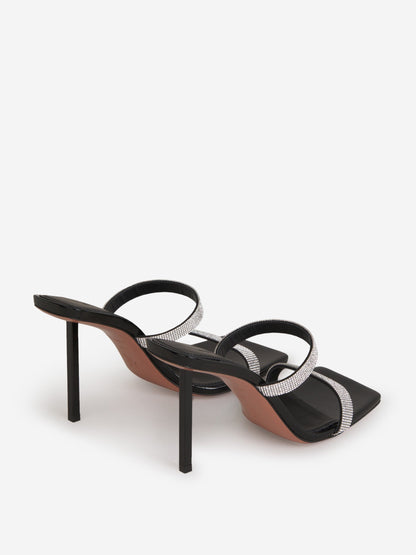 Outlet online Amina Muaddi Mujer Sandalias Rih Aqua color Negro sku 800-004978 01 - Foto 3