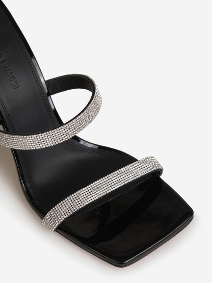 Outlet online Amina Muaddi Mujer Sandalias Rih Aqua color Negro sku 800-004978 01 - Foto 4