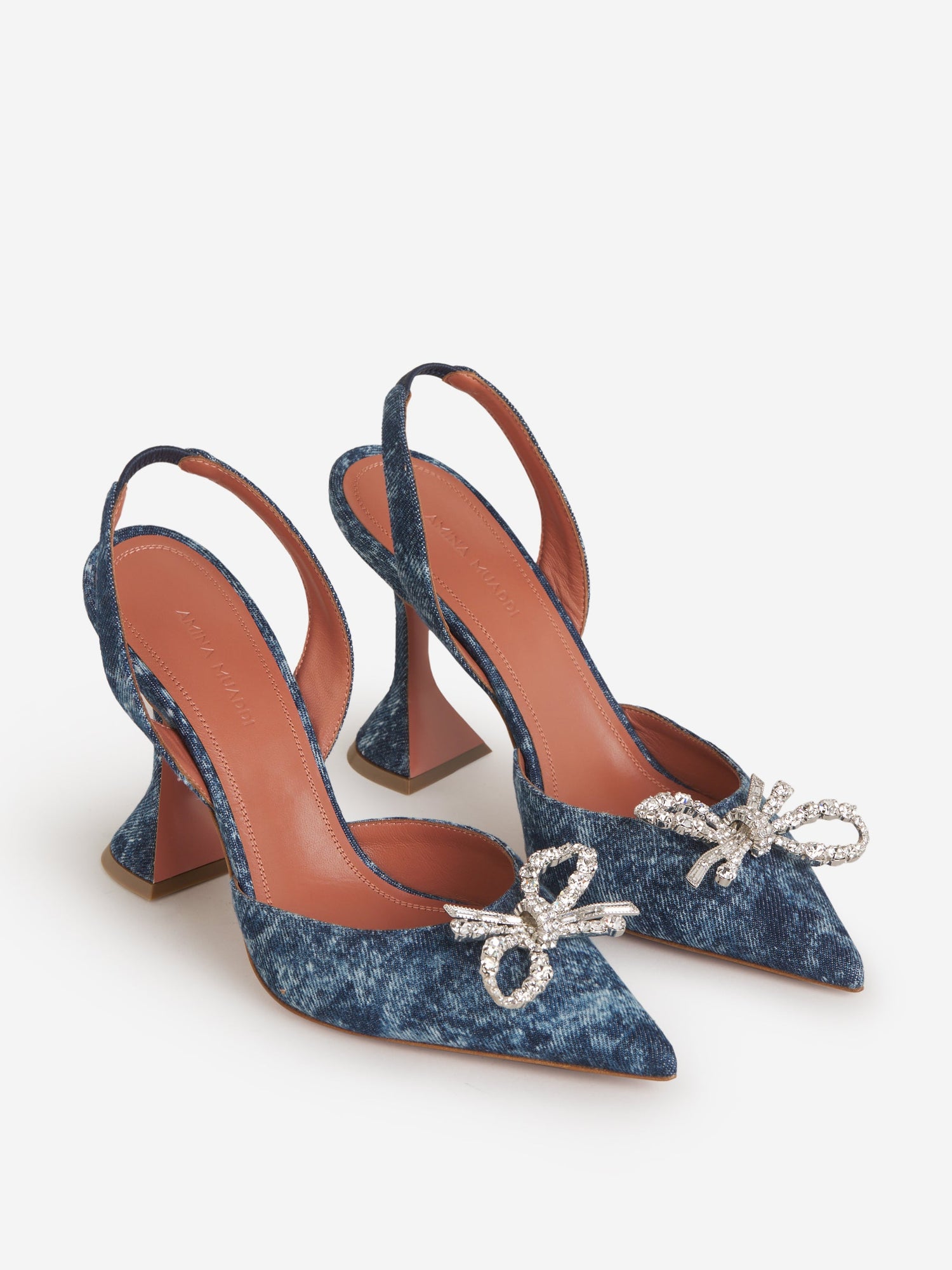 Outlet online Amina Muaddi Mujer Zapatos Rosie Slim color Azul Denim sku 800-004986 01 - Foto 2