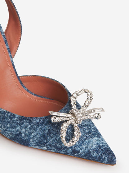 Outlet online Amina Muaddi Mujer Zapatos Rosie Slim color Azul Denim sku 800-004986 01 - Foto 4