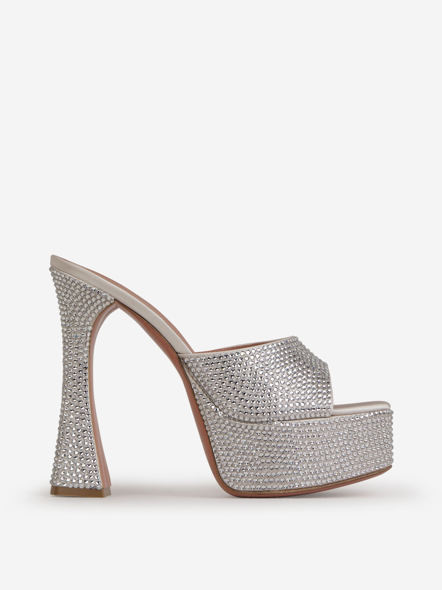 Outlet online Amina Muaddi Mujer Sandalias Dalida Crystal color Plateado sku 800-004988 01 - Foto 1