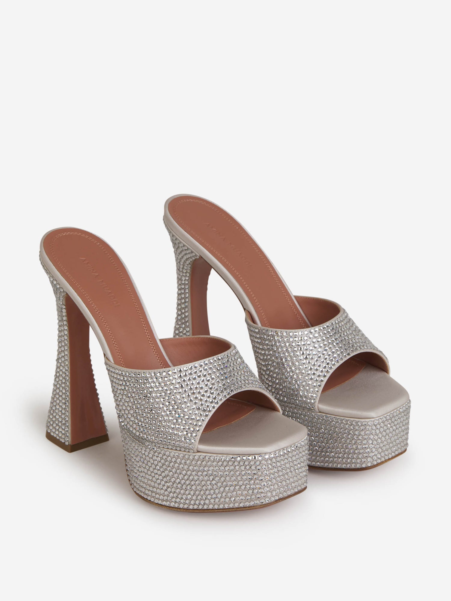 Outlet online Amina Muaddi Mujer Sandalias Dalida Crystal color Plateado sku 800-004988 01 - Foto 2