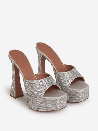 Outlet online Amina Muaddi Mujer Sandalias Dalida Crystal color Plateado sku 800-004988 01 - Foto 2