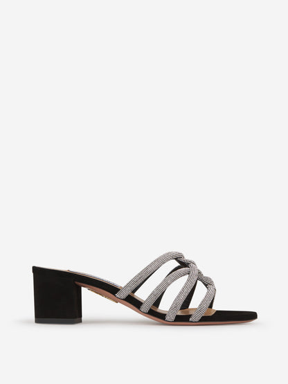 Outlet online Aquazzura Mujer Sandalias Moondust color Negro sku 800-005073 01 - Foto 1
