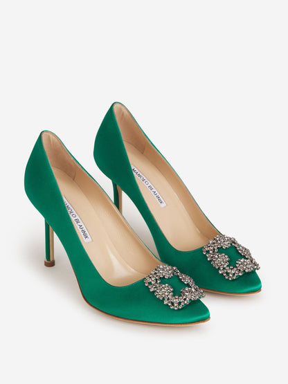 Outlet online Manolo Blahnik Mujer Zapatos Hangisi color Verde Azulado sku 800-005115 01 - Foto 2