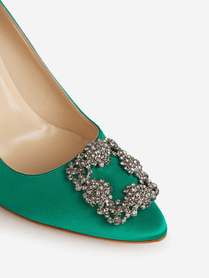 Outlet online Manolo Blahnik Mujer Zapatos Hangisi color Verde Azulado sku 800-005115 01 - Foto 4