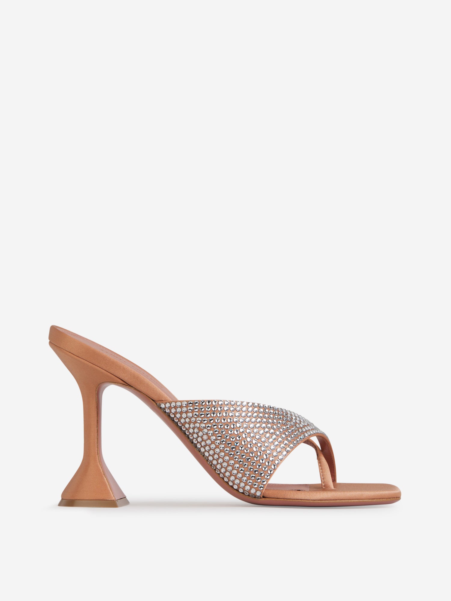 Outlet online Amina Muaddi Mujer Sandalias Tacón Shiona color Camel sku 800-005281 01 - Foto 1