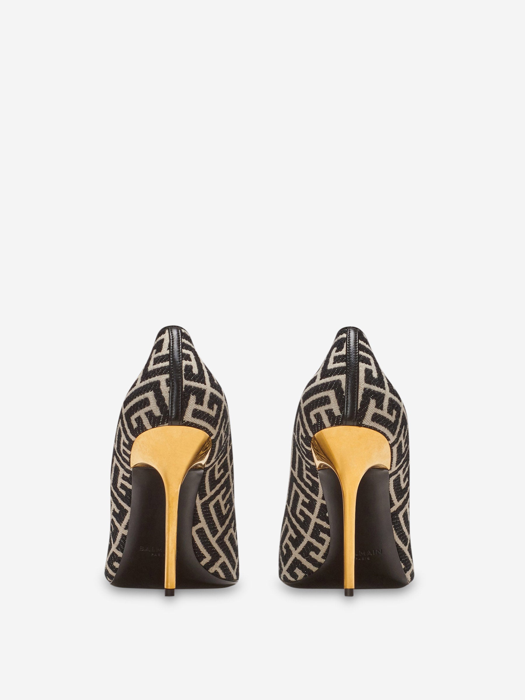 Outlet online Balmain Mujer Zapatos Tacón Rubby Jacquard color Negro sku 800-005396 01 - Foto 3