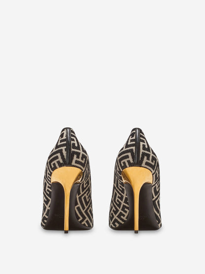 Outlet online Balmain Mujer Zapatos Tacón Rubby Jacquard color Negro sku 800-005396 01 - Foto 3