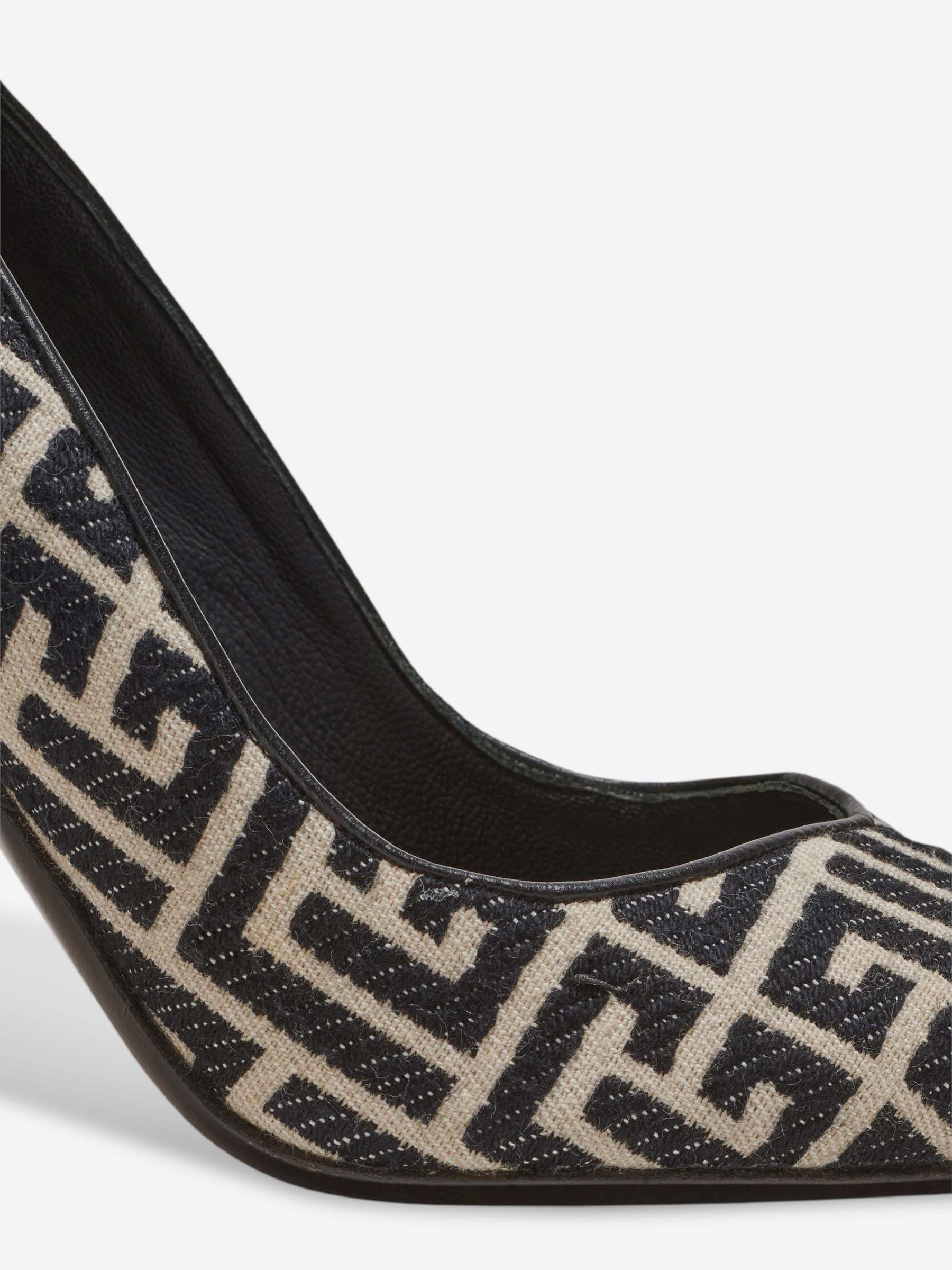 Outlet online Balmain Mujer Zapatos Tacón Rubby Jacquard color Negro sku 800-005396 01 - Foto 6