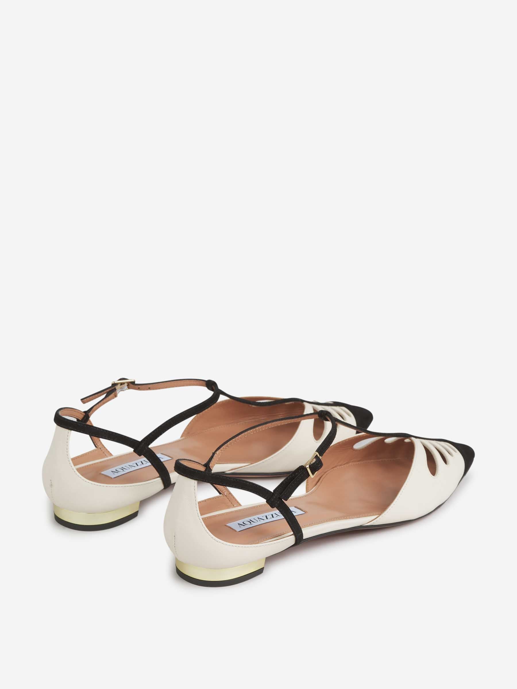 Aquazzura Mujer Barcelona Bailarinas Planas Camille color Blanco Y Negro sku 800-005409 01 - Foto 3
