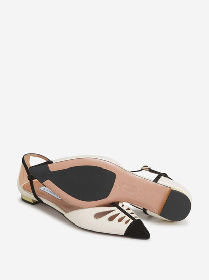 Aquazzura Mujer Barcelona Bailarinas Planas Camille color Blanco Y Negro sku 800-005409 01 - Foto 4