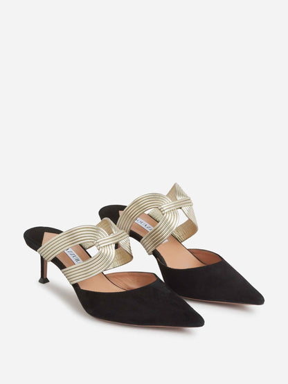 Aquazzura Mujer Barcelona Mules Esencia Tacón color Negro sku 800-005412 01 - Foto 2
