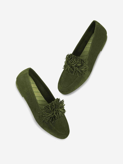 Aquazzura Mujer Barcelona Mocasines Gytane Flecos color Verde sku 800-005416 01 - Foto 2