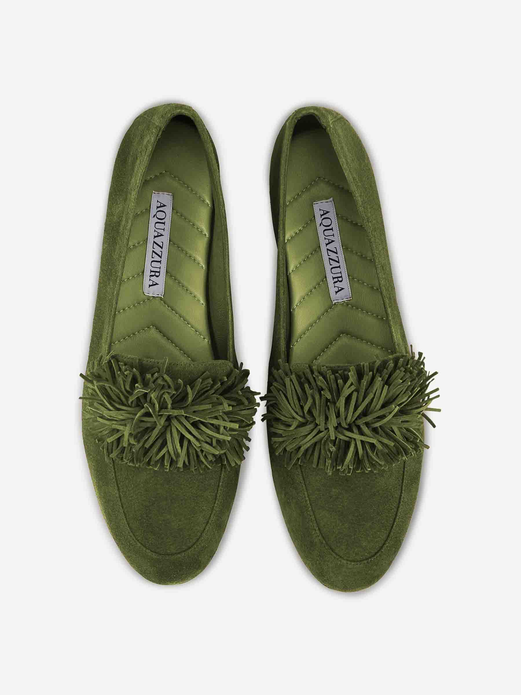 Aquazzura Mujer Barcelona Mocasines Gytane Flecos color Verde sku 800-005416 01 - Foto 3