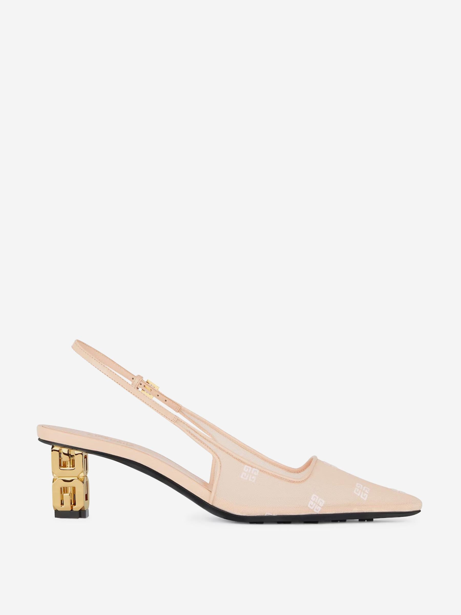 Outlet online Givenchy Mujer Slingbacks Tacon G Cube color Nude sku 800-005443 01 - Foto 3