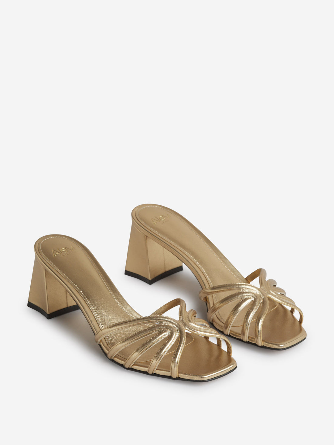 Aleví Milano Mujer Barcelona Mules Dorados Tiras color Dorado sku 800-005468 01 - Foto 2