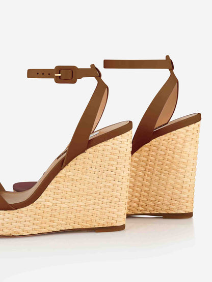 Aquazzura Mujer Barcelona Cuñas Sunseeker Wedge 110 color Marrón sku 800-005486 02 - Foto 5