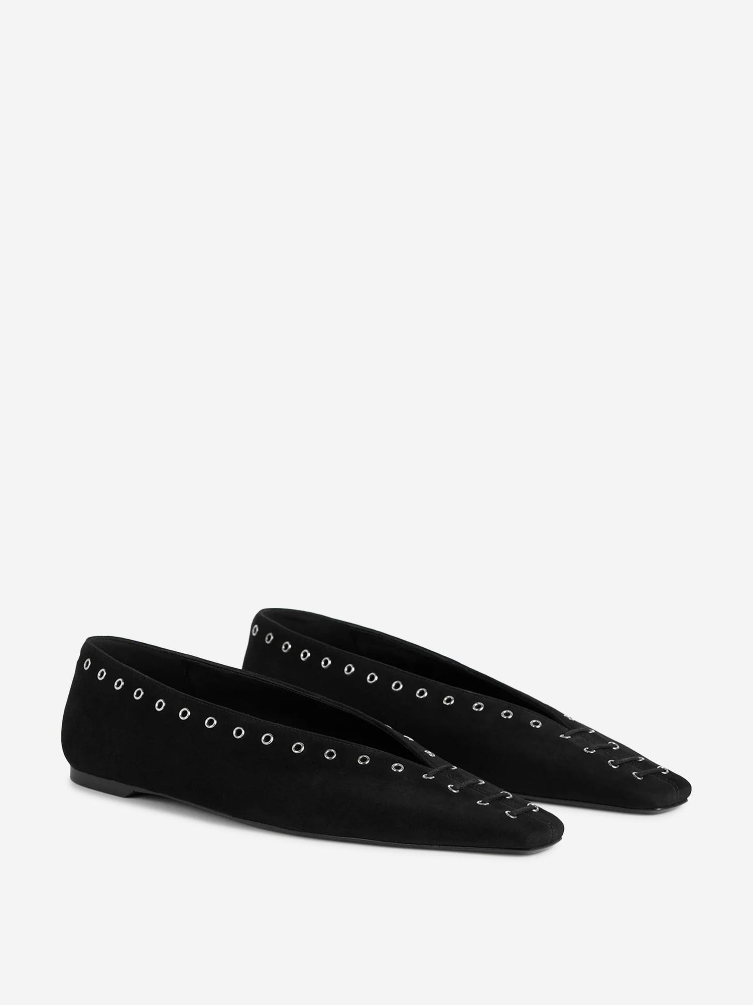TOTEME Mujer Barcelona Bailarinas Ante Cordones color Negro sku 800-005502 01 - Foto 3