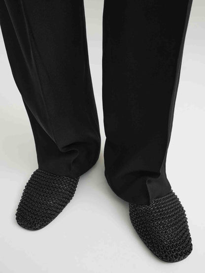 Outlet online TOTEME Mujer Bailarinas Piel Tejida color Negro sku 800-005503 01 - Foto 2