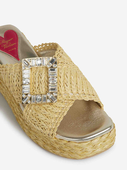 Outlet online Roger Vivier Mujer Mules Plataforma Rafia color Materiales sku 800-005504 00 - Foto 5
