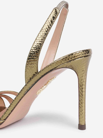 Outlet online Aquazzura Mujer Sandalias Tati 85 color Dorado sku 800-005528 01 - Foto 3