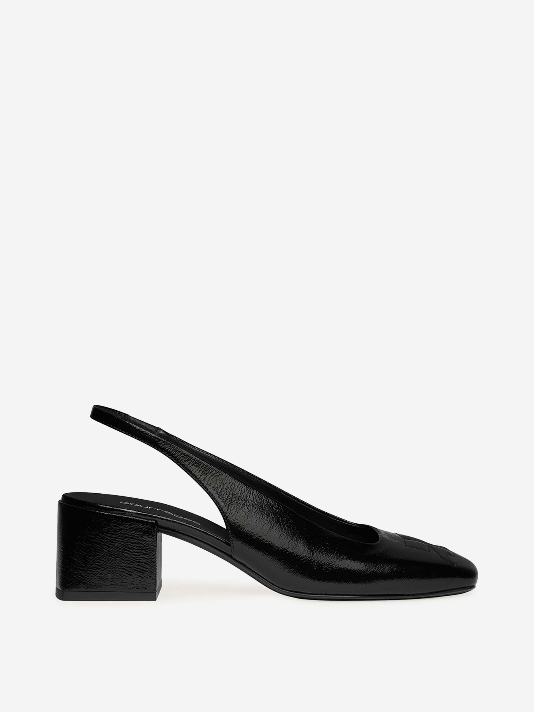 Outlet online Courrèges Mujer Slingbacks AC Vinyl color Negro sku 800-005593 00 - Foto 1