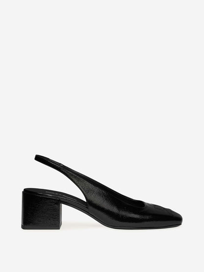 Outlet online Courrèges Mujer Slingbacks AC Vinyl color Negro sku 800-005593 00 - Foto 1