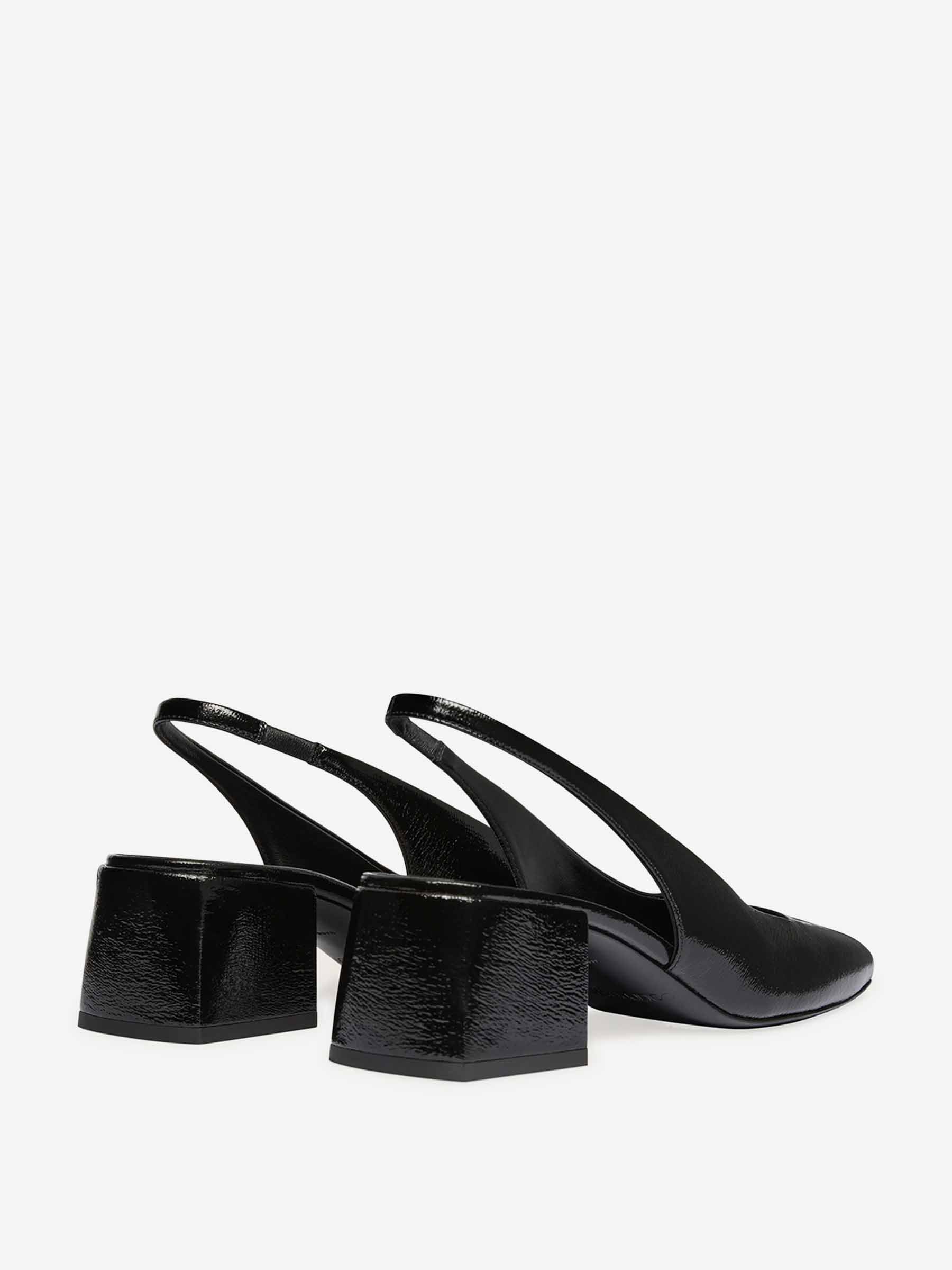 Outlet online Courrèges Mujer Slingbacks AC Vinyl color Negro sku 800-005593 00 - Foto 3