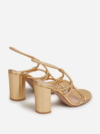 Gianvito Rossi Mujer Barcelona Sandalias Tacón Nappa color Dorado sku 801-000018 01 - Foto 3