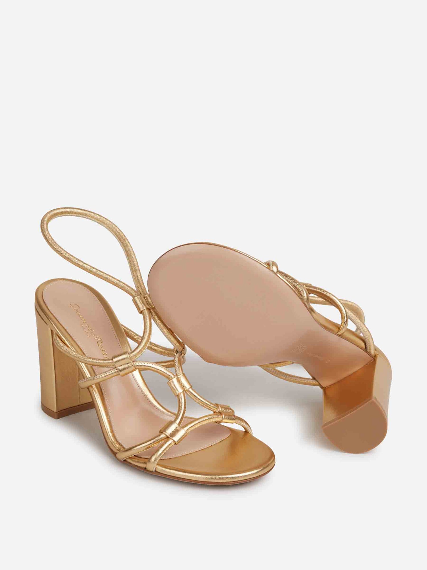 Gianvito Rossi Mujer Barcelona Sandalias Tacón Nappa color Dorado sku 801-000018 01 - Foto 4