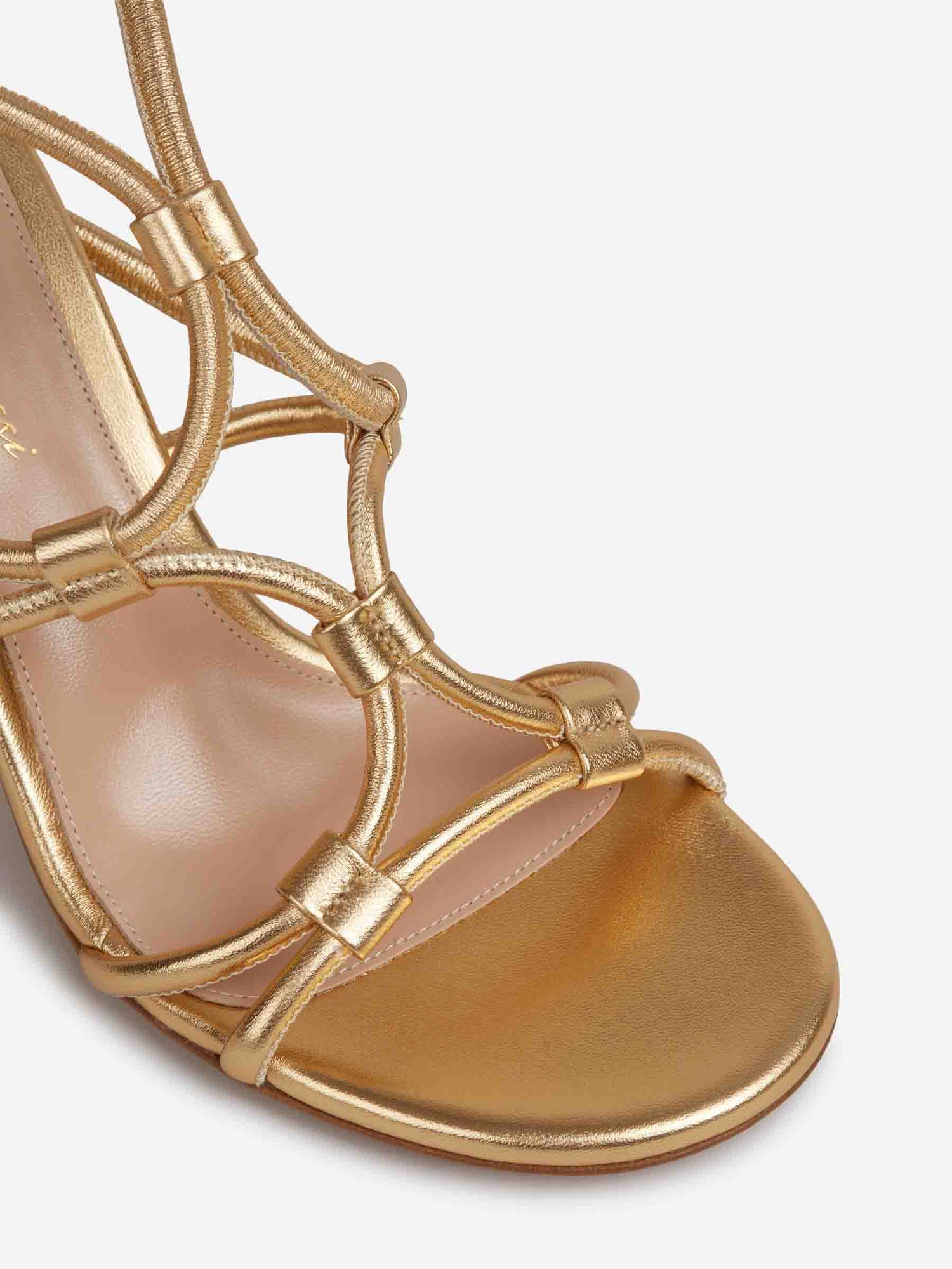 Gianvito Rossi Mujer Barcelona Sandalias Tacón Nappa color Dorado sku 801-000018 01 - Foto 5
