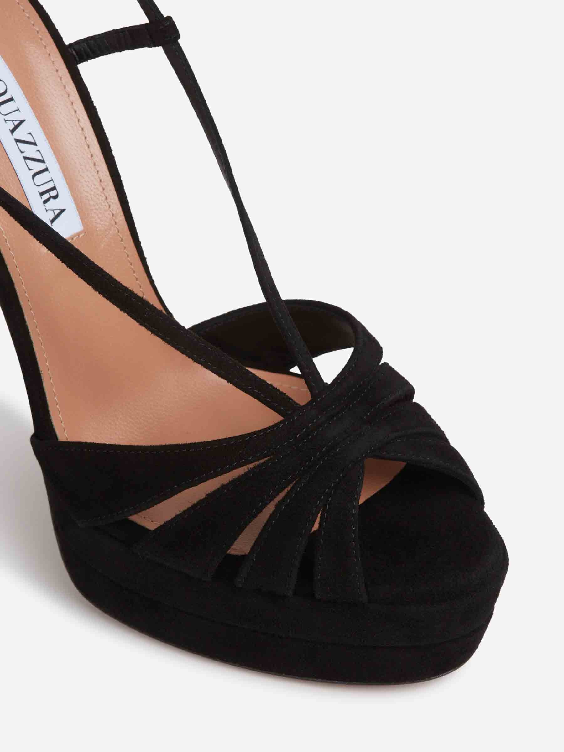 Outlet online Aquazzura Mujer Sandalias Aimée Plateau 130 color Negro sku 801-000024 01 - Foto 5