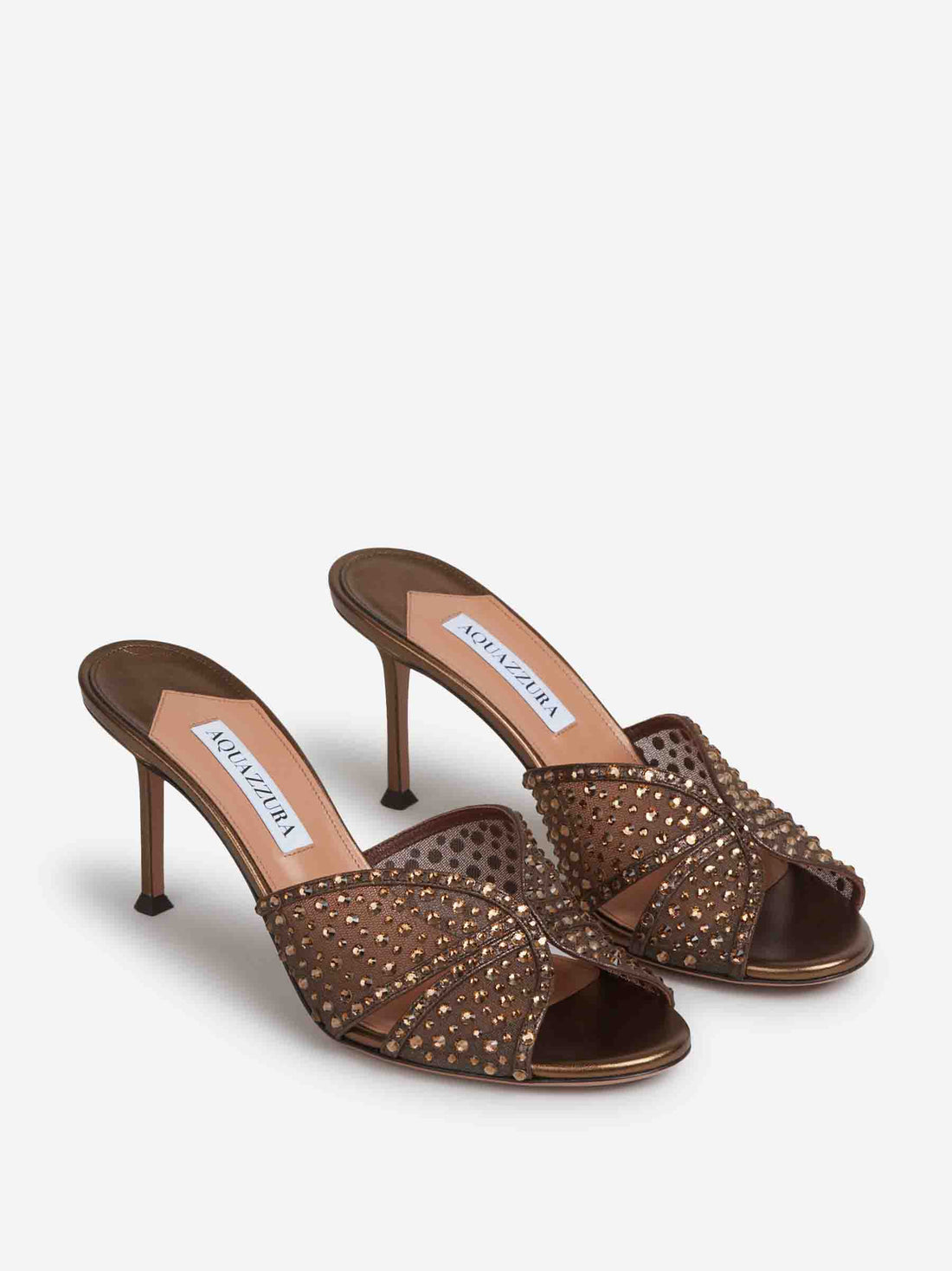 Aquazzura Mujer Barcelona Mules Crystal Lover color Marrón Oscuro sku 801-000027 01 - Foto 2