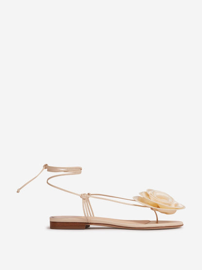 Outlet online Magda Butrym Mujer Sandalias Planas Flores color Crema sku 801-000049 01 - Foto 1