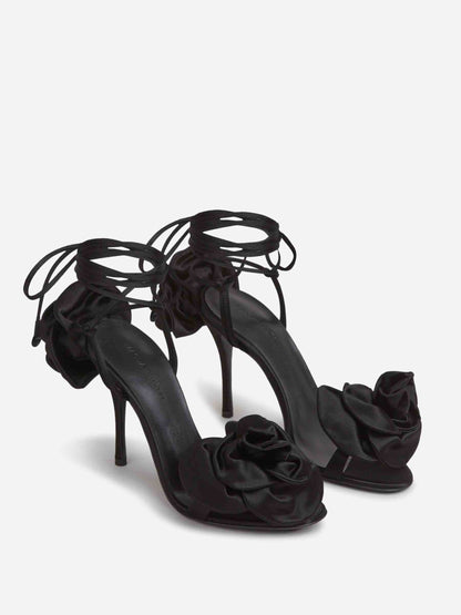 Outlet online Magda Butrym Mujer Sandalias Flor Satén color Negro sku 801-000050 01 - Foto 3