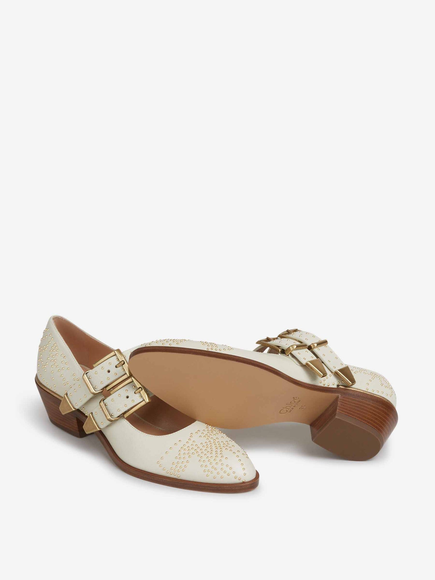 Outlet online Chloé Mujer Zapatos Pumps Susan color Marfil sku 802-000023 01 - Foto 4