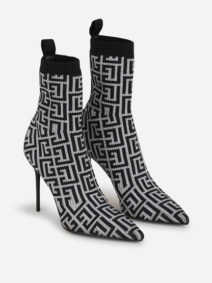 Balmain Botines Skye Monograma color Negro sku 805-000661 01 - Foto 3
