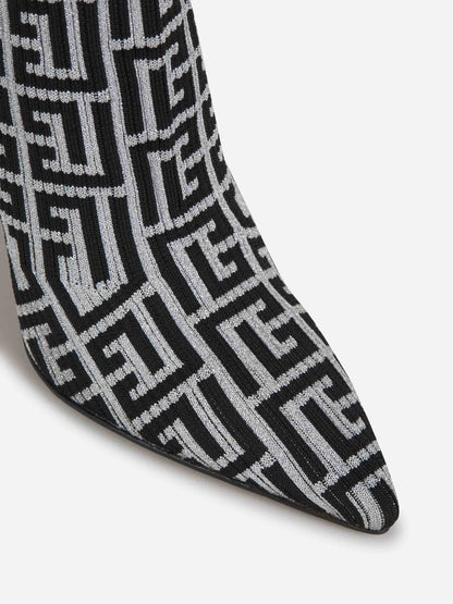 Balmain Botines Skye Monograma color Negro sku 805-000661 01 - Foto 2