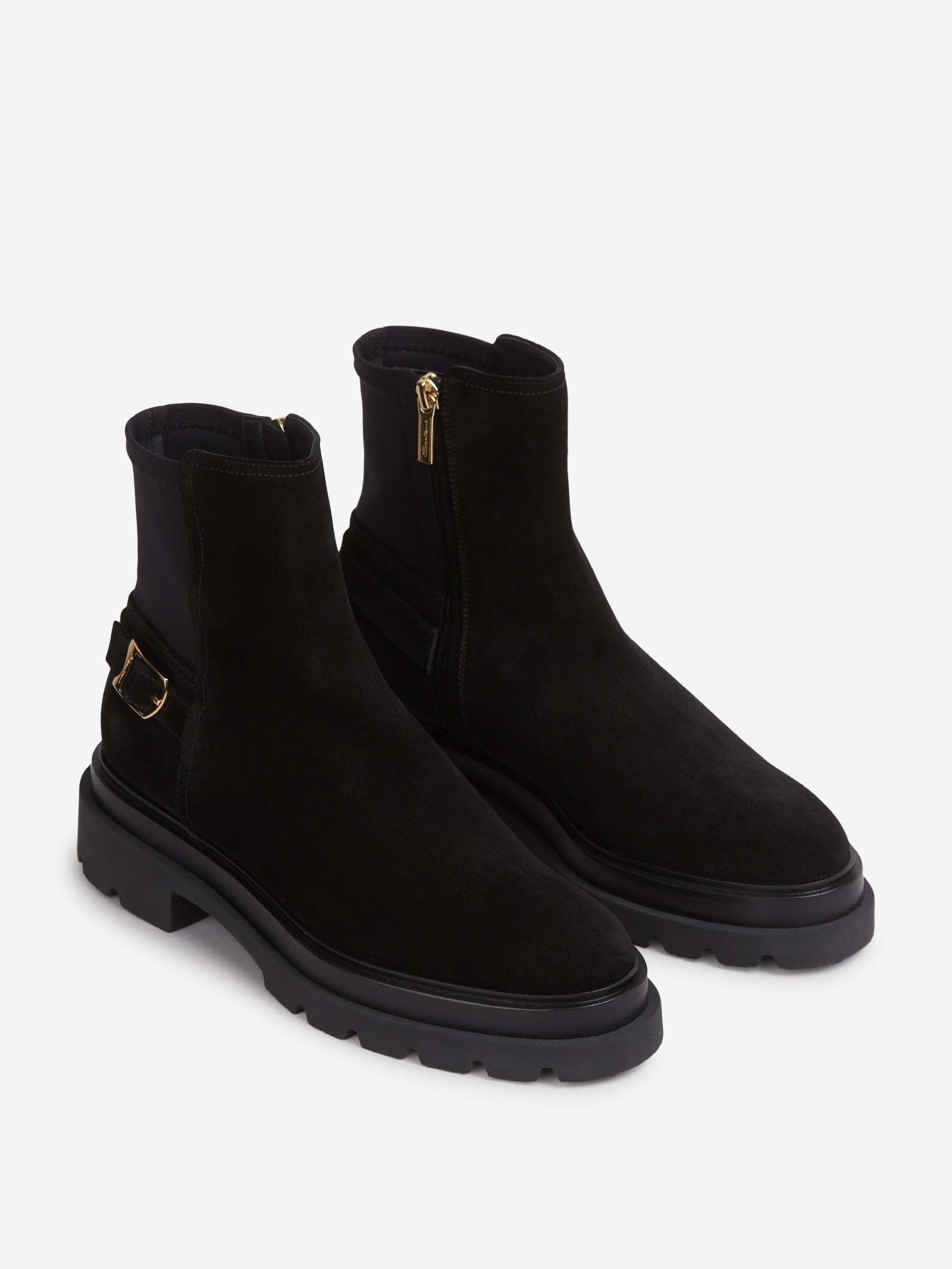 Outlet online Santoni Mujer Botas Ante Hebilla color Negro sku 805-000793 01 - Foto 2